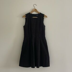 Gap black polka dot dress with velvet dots
